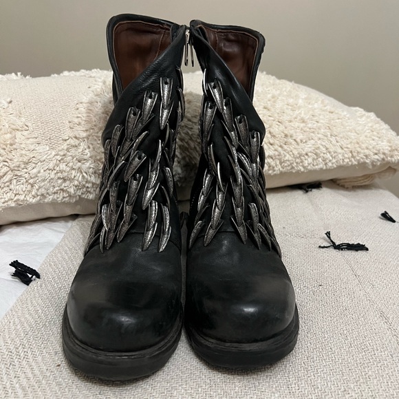 AS98 Black “Sophia” Moto Biker Boot - Picture 8 of 12